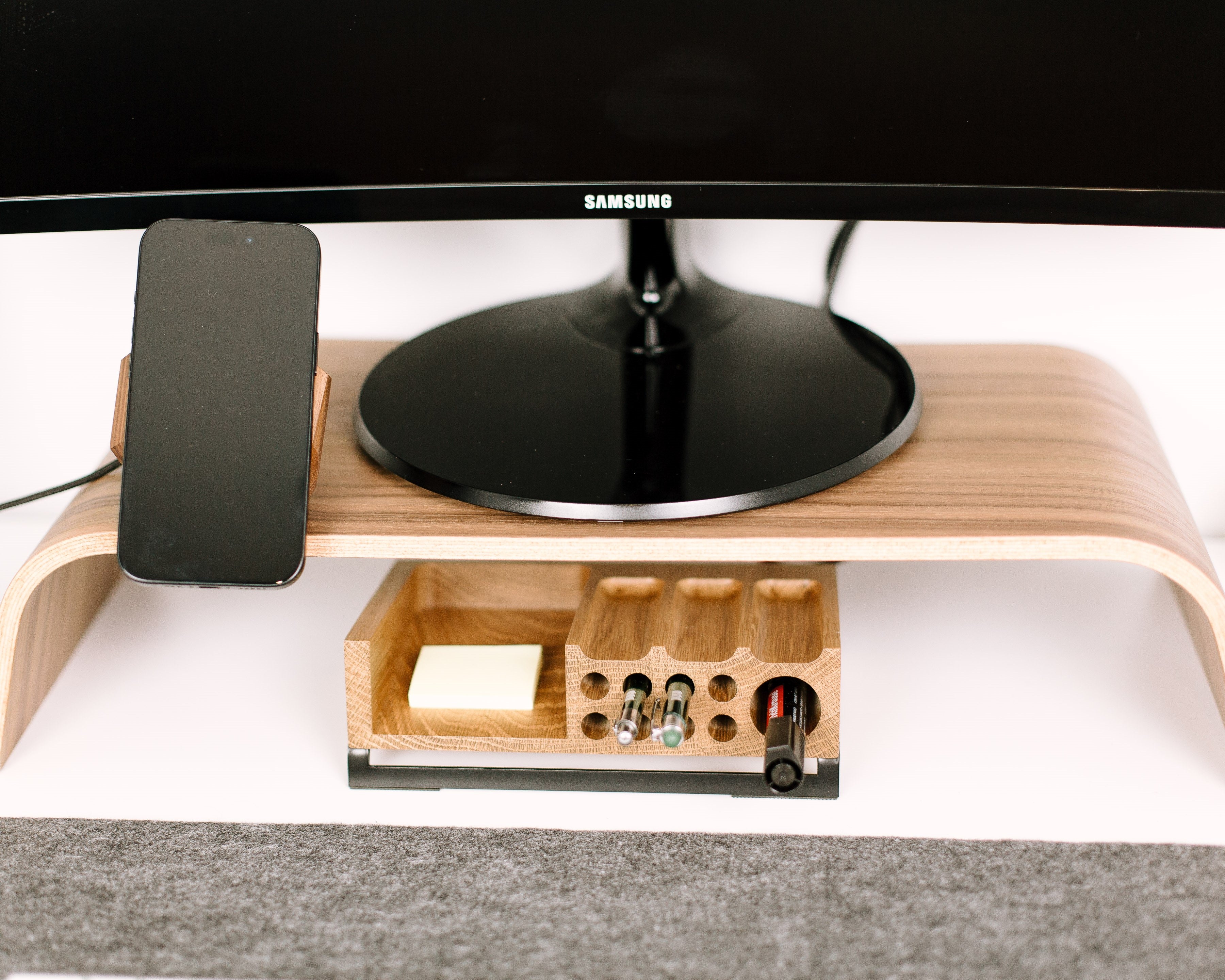 Wooden desk organizer