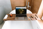 Load image into Gallery viewer, Scandinavian Wooden Bath Caddy
