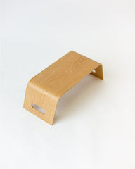 Wooden tray on a white background