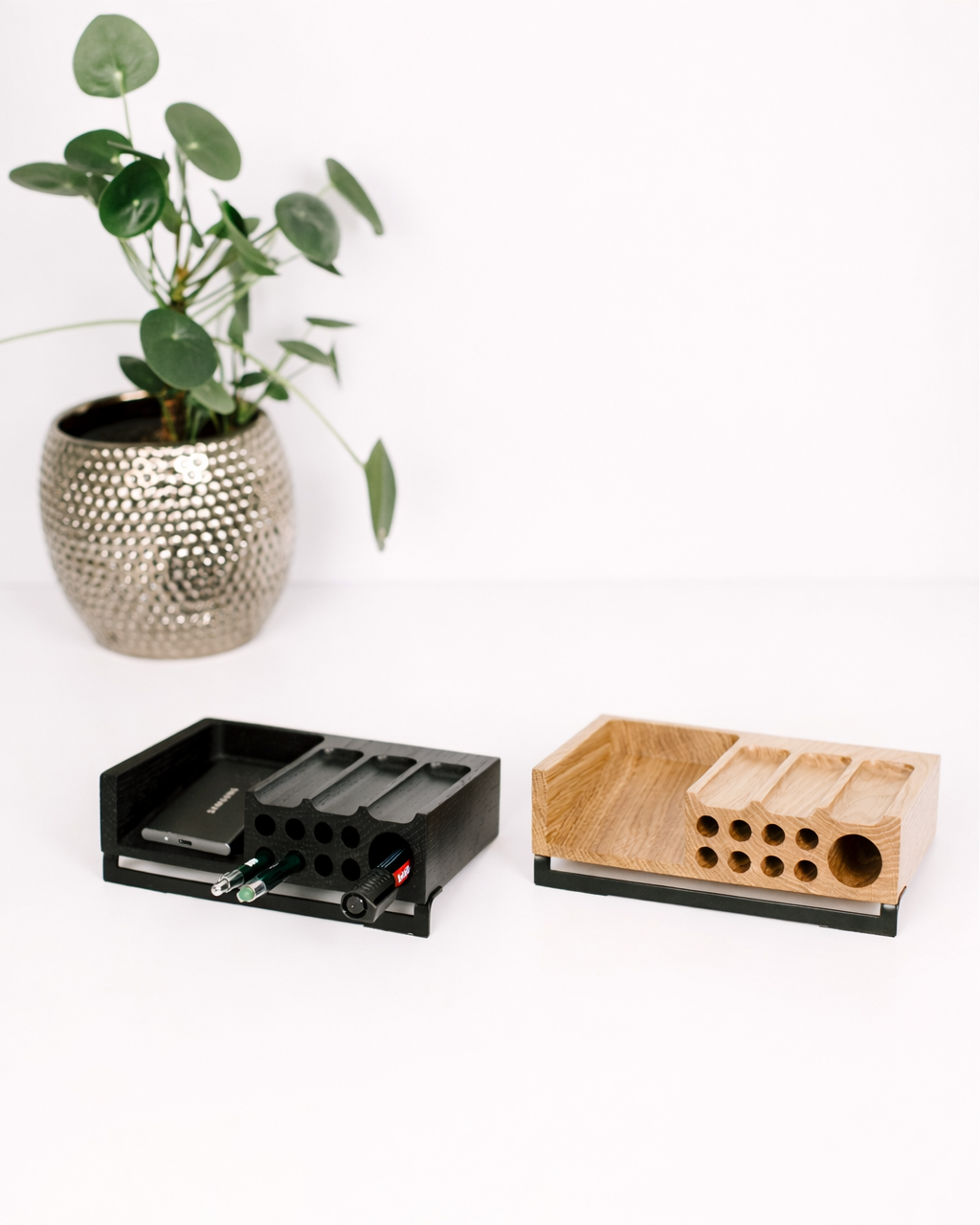 Wooden Desk Organizer & Pen Holder