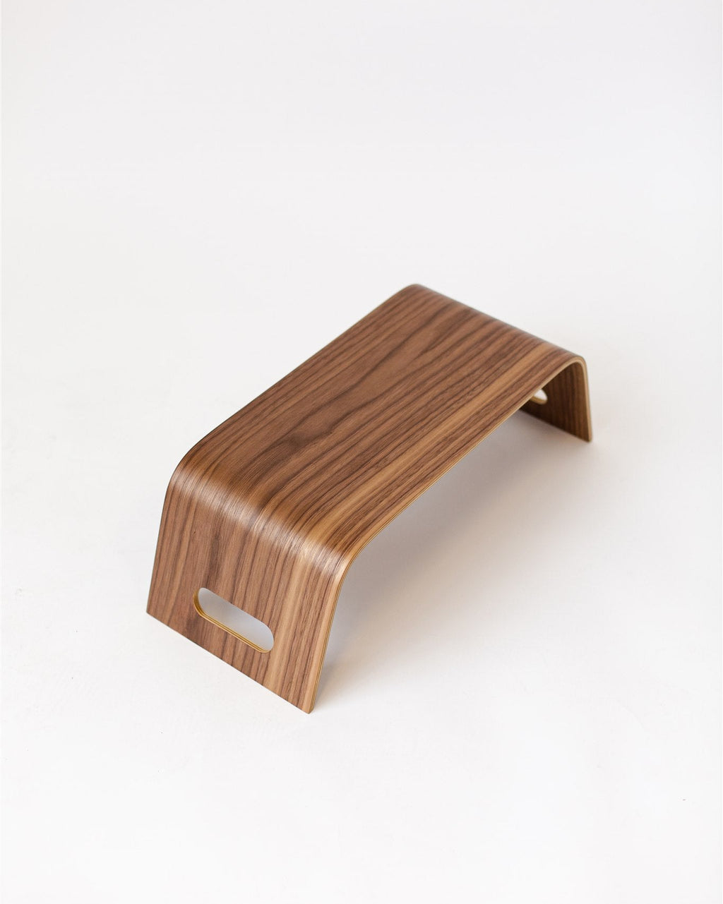 Wooden tray on a white background