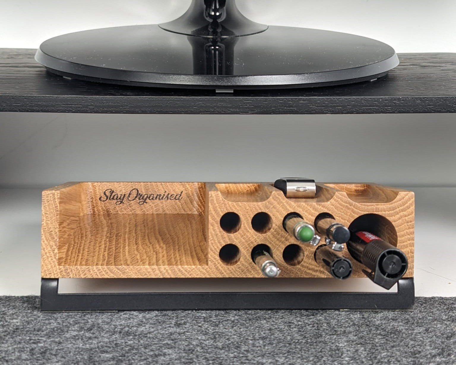 Wooden desk organizer