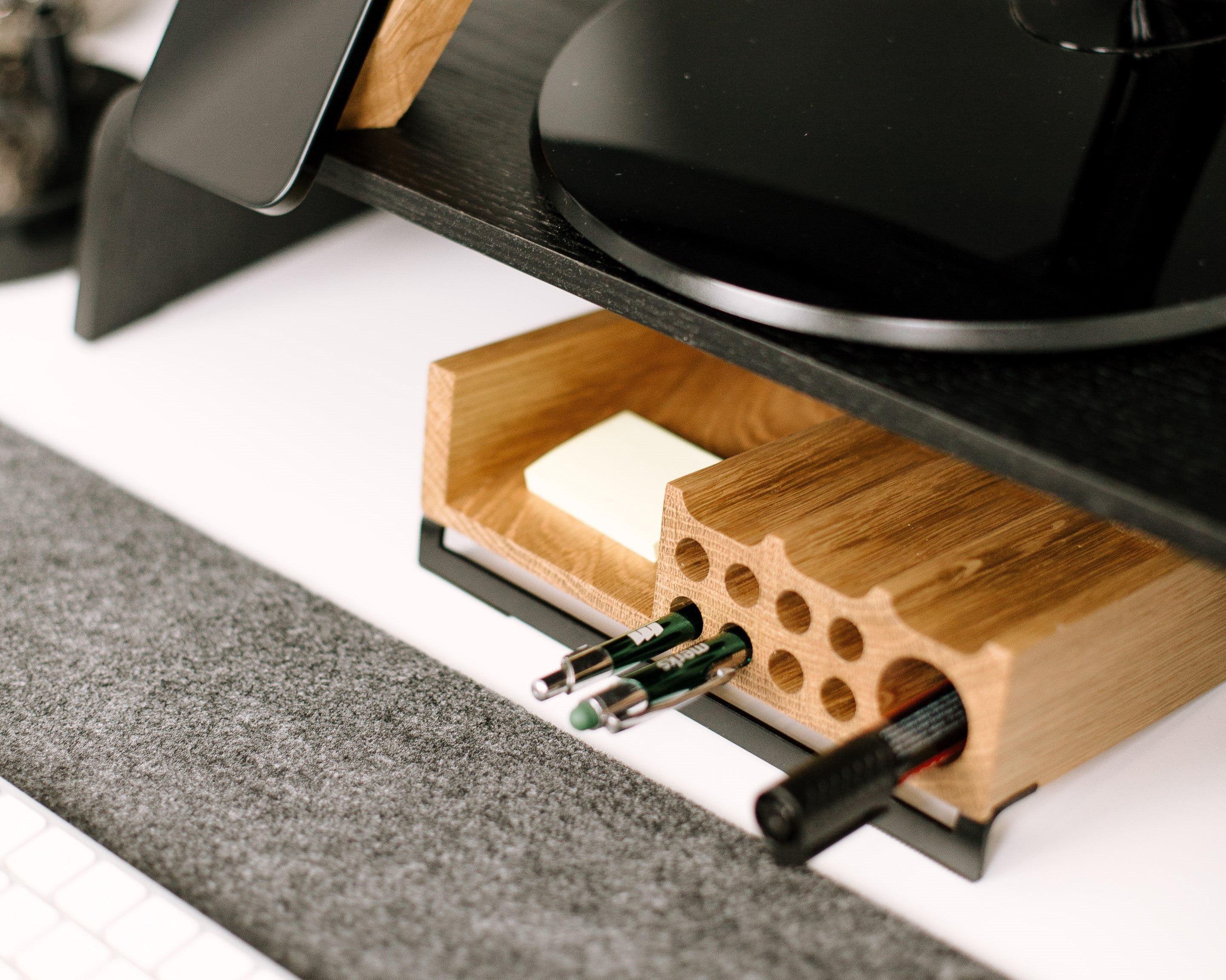 Wooden desk organizer