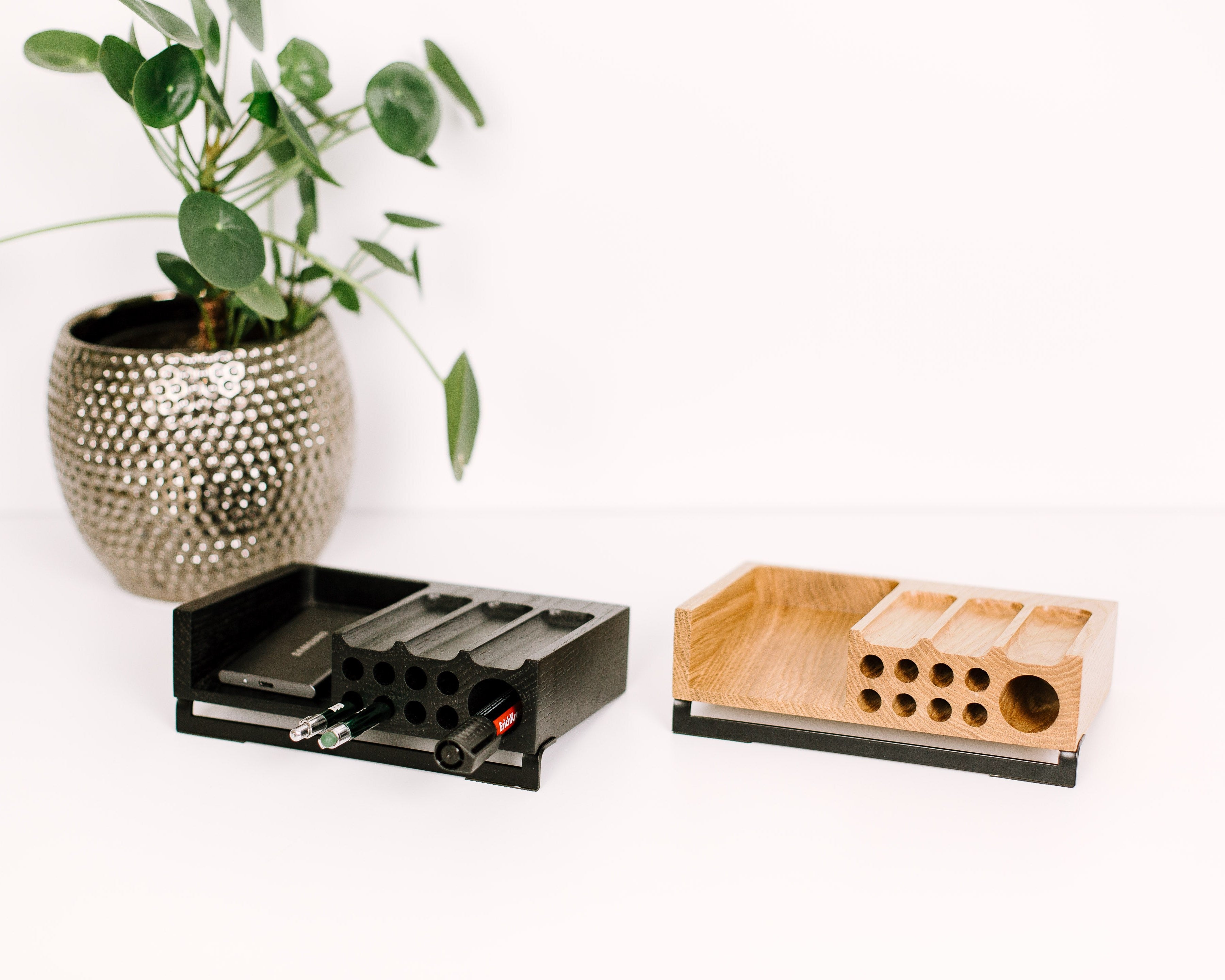 Wooden desk organizer
