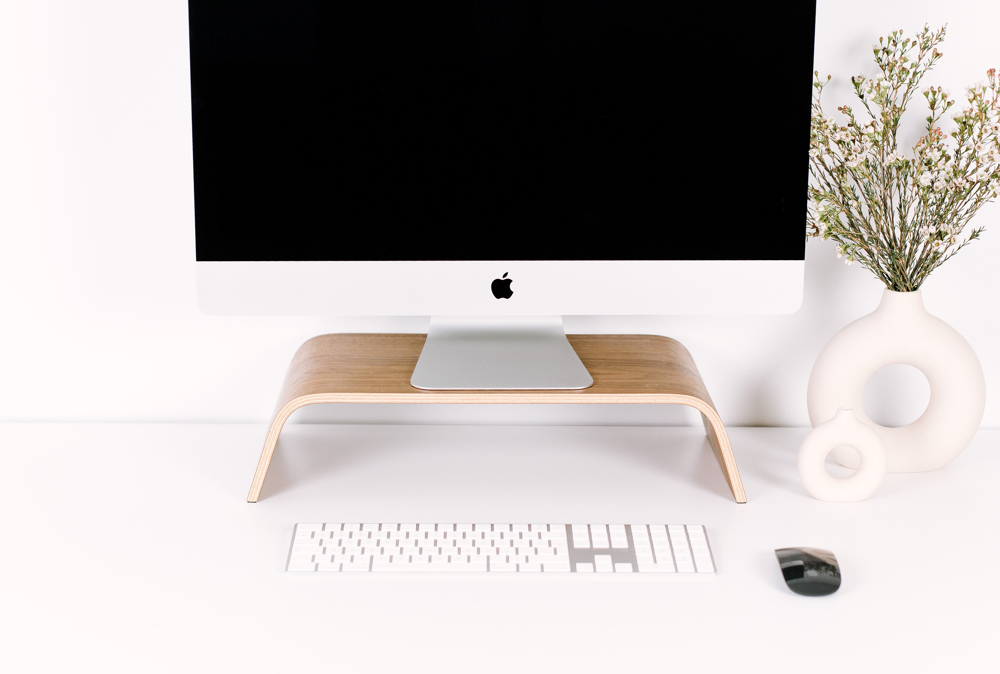 Wooden monitor stand