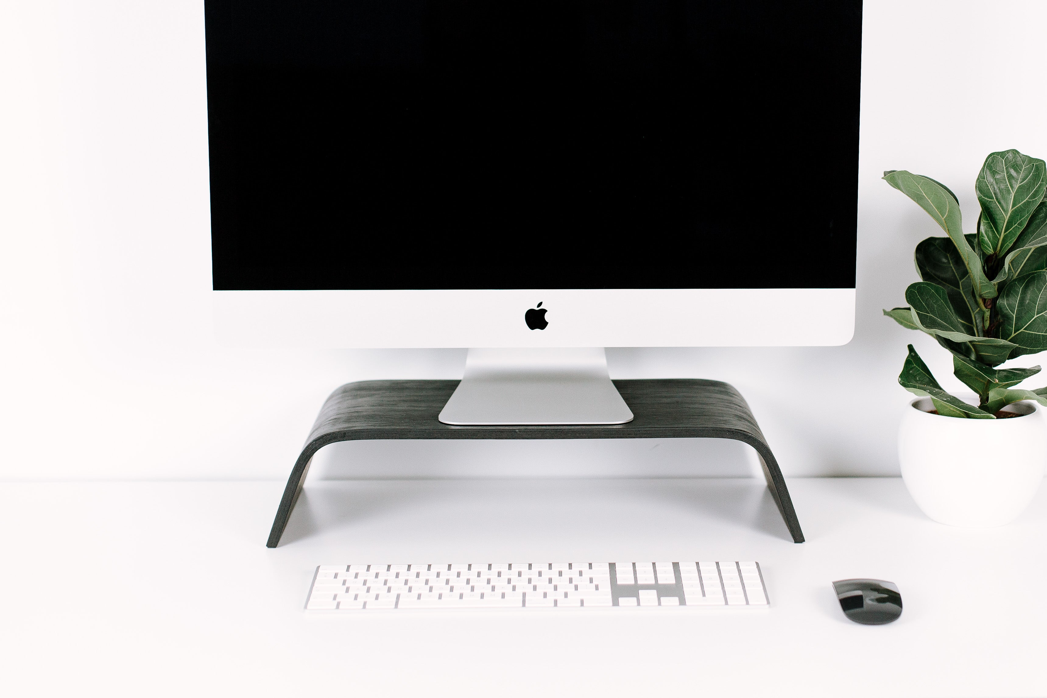 Wooden monitor stand