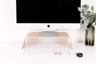Wooden monitor stand