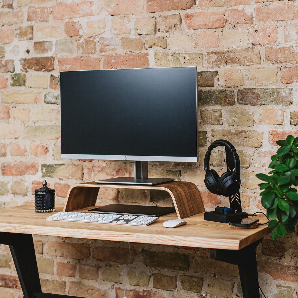 Wooden monitor stand