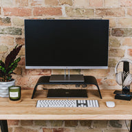 Wooden monitor stand