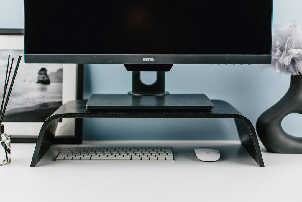 Wooden monitor stand