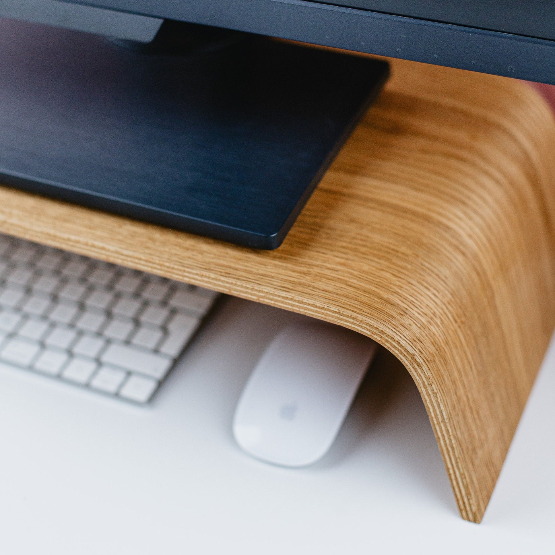 Wooden monitor stand