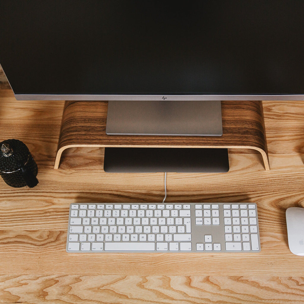 Wooden monitor stand