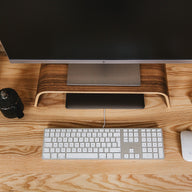 Wooden monitor stand